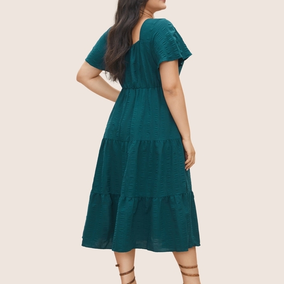 BloomChic Teal Midi Dress - Picture 6 of 7